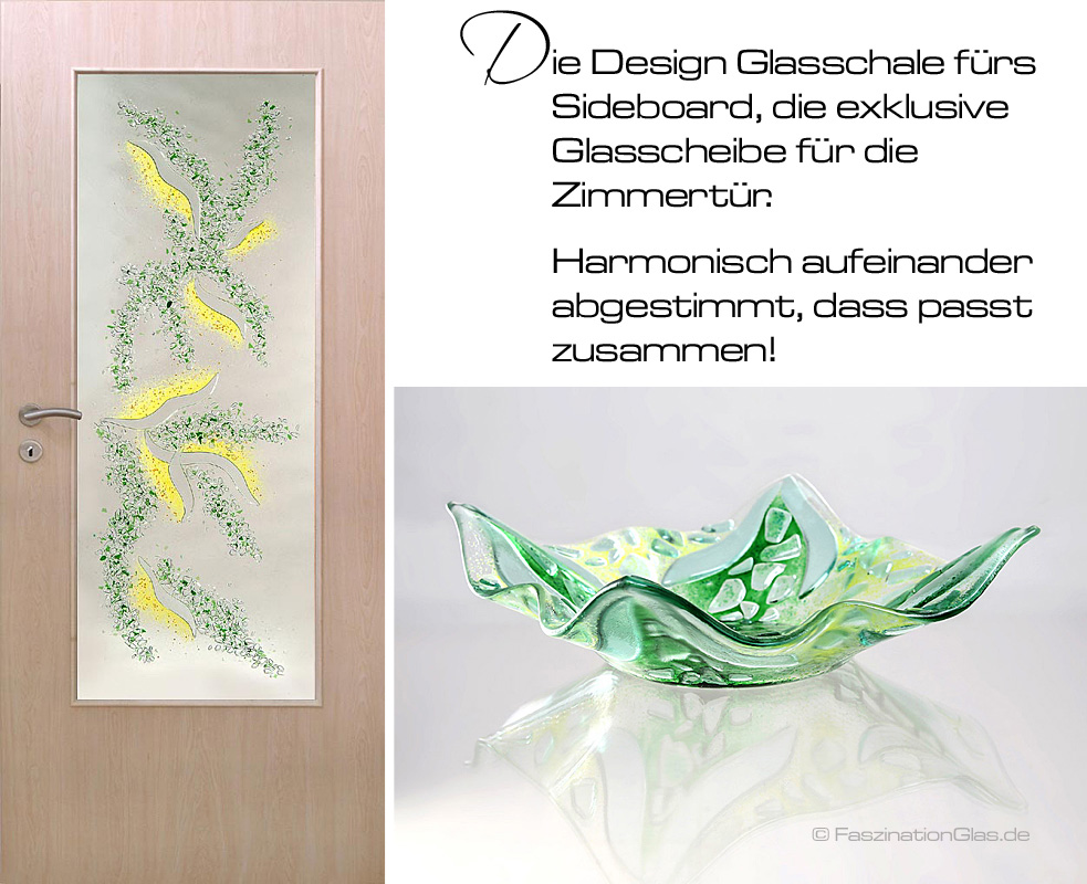 Design Glasschale Innentür Fusing